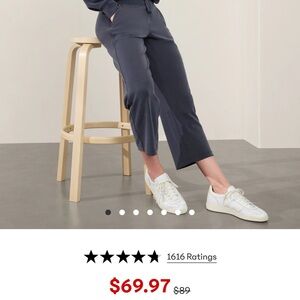 Athleta Seasoft Straight Crop Pant large Navy. Worn once, like new. 25” inseam